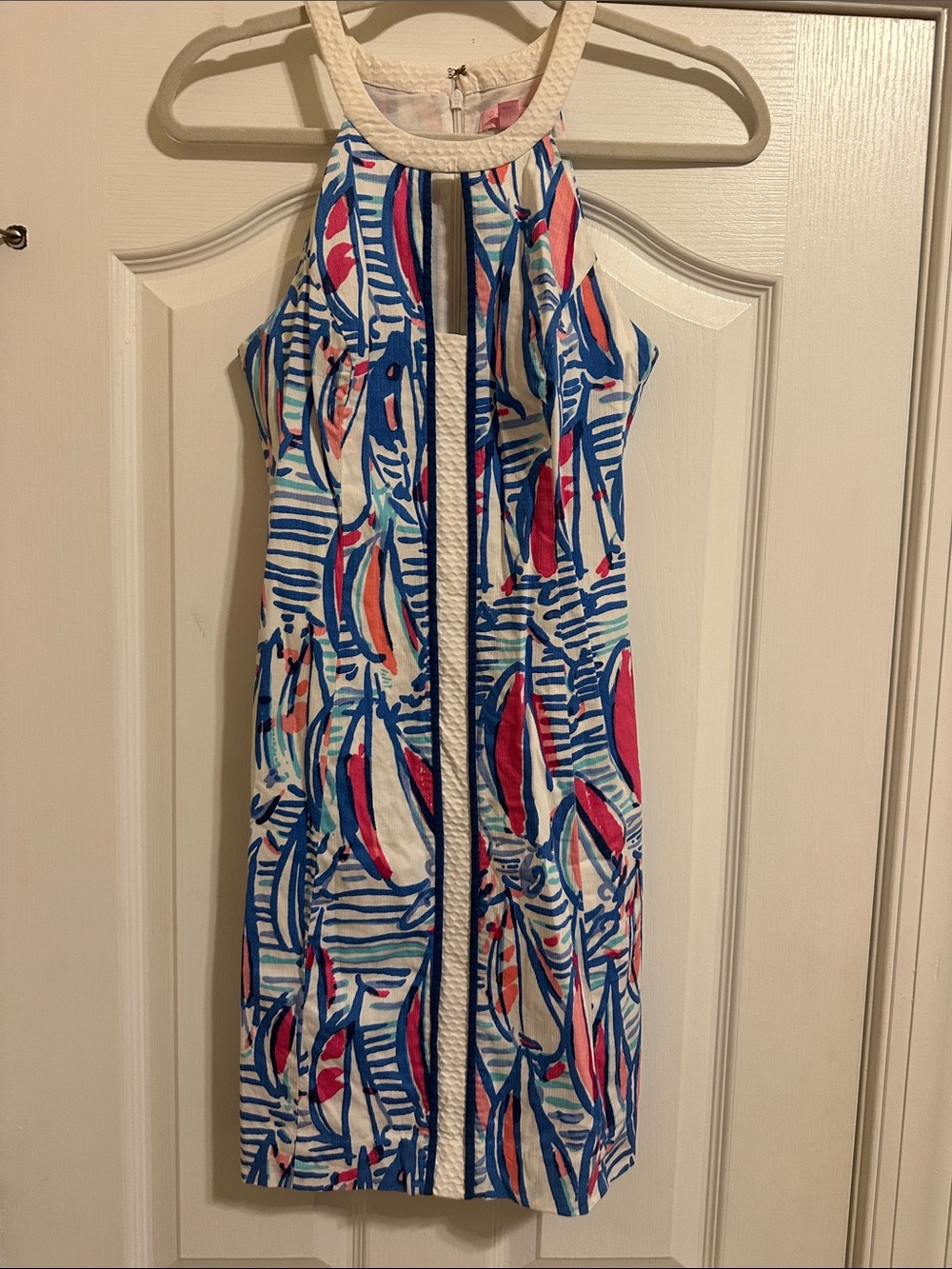 Lilly Pulitzer Pearl Shift Dress in the "Red Right Return" sailboat print